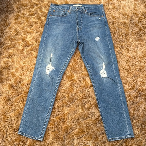 Levi's Wedgie Skinny Women’s Blue Jeans size 30 - Picture 1 of 16